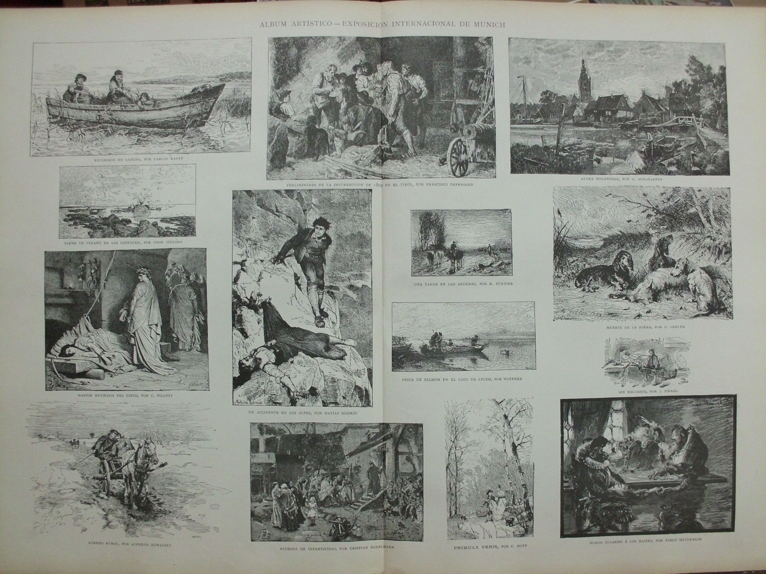 XILOGRAFIA: EXPOSICION INTERNACIONAL DE MUNICH. ILUSTRACION ARTISTICA