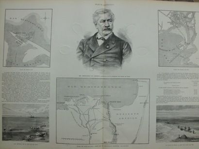 XILOGRAFIA: M.R. FERNANDO DE LESSEPS. PRESIDENTE DE LA COMPAÑÍA DEL CANAL DE SUEZ