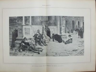XILOGRAFIA: LAS ULTIMAS HORAS DE LA LIBERTAD DE SIENA. CUADRO DE PEDRO ALDI