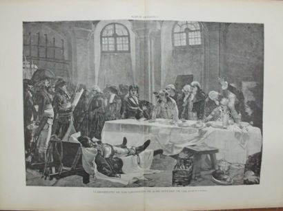 XILOGRAFIA: LLAMAMIENTO DE LOS GIRONDINOS EL 30 DE OCTUBRE DE 1793. F. FLAMENG