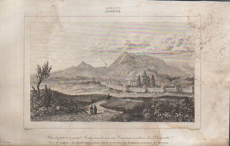 GRABADO VISTA DE ARMENIA DE ARARAT