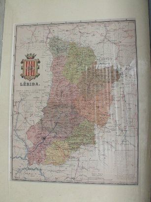 MAPA ANTIGO DE LA PROVINCIA DE LERIDA. AUTOR BENITO CHIAS INGº. AÑO 1910