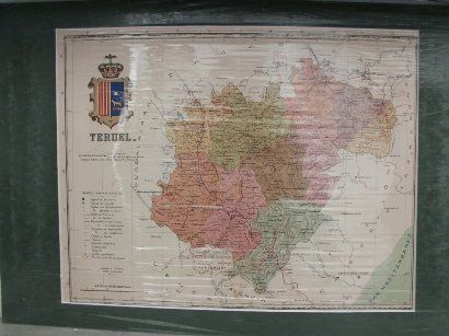 MAPA ANTIGO DE LA PROVINCIA DE TERUEL. AUTOR BENITO CHIAS INGº. AÑO 1910