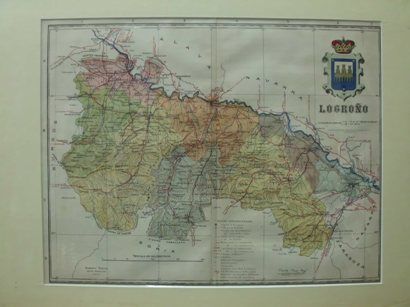 MAPA ANTIGO DE LA PROVINCIA DE LOGROÑO. AUTOR BENITO CHIAS INGº. AÑO 1910