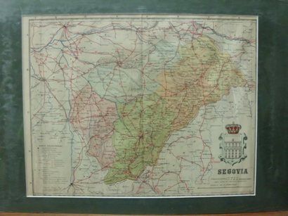 MAPA ANTIGO DE LA PROVINCIA DE SEGOVIA. AUTOR BENITO CHIAS INGº. AÑO 1910