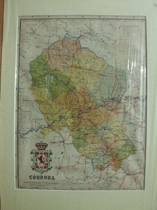 MAPA ANTIGO DE LA PROVINCIA DE CORDOBA. AUTOR BENITO CHIAS INGº. AÑO 1910