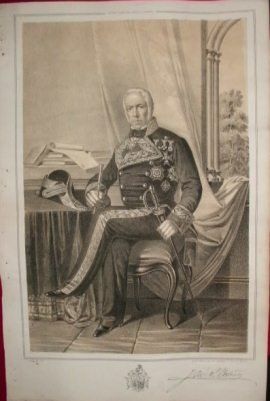 LITOGRAFIA MILITARES. JOSE MARIA BLANCO. LIT. TOLOSA. 39,5x26,5 CM.
