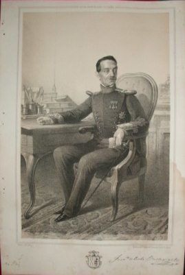 LITOGRAFIA MILITARES. FCO. DE PAULA BUSTAMANTE. LIT. MUGICA. 39,5x26,5 CM.