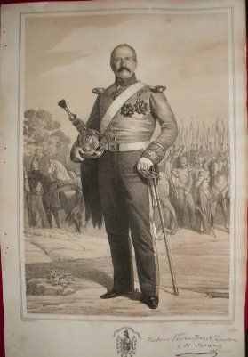 LITOGRAFIA MILITARES. TEODORO FERNANDEZ DE ZENSANO . LIT. J.J.MARTINEZ. 39,5x26,5 CM.