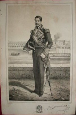 LITOGRAFIA MILITARES. JOSE FERMIN PAVIA. LIT. MUGICA. 39,5x26,5 CM.