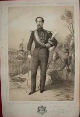 LITOGRAFIA MILITARES. MARQUES DE MONREAL Y SANTIAGO. LIT. J.J. MARTINEZ. 39,5x26,5 CM.