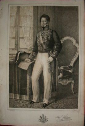 LITOGRAFIA MILITARES. MIGEL JACOM. DUQUE UNION DE CUBA. LIT. J.J. MARTINEZ. 39,5x26,5 CM.