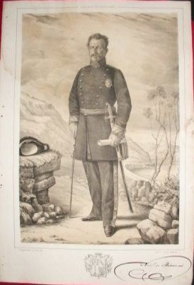 LITOGRAFIA MILITARES. NICOLAS DE MINIM...LIT. J.DONON. 39,5x26,5 CM.