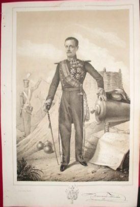 LITOGRAFIA MILITARES. ATANASIO ABERON. LIT. J. DONON. 39,5x26,5 CM.