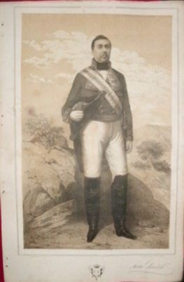 LITOGRAFIA MILITARES. MANUEL SCORANTE. LIT. S. GONZALEZ. 39,5x26,5 CM.