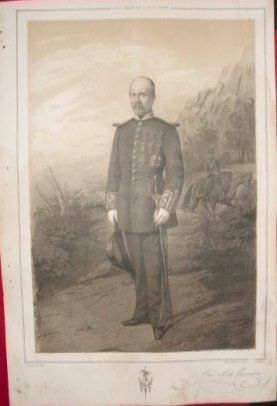 LITOGRAFIA MILITARES. JOSE ANTONIO DE QUESADA. LIT. S. GONZALEZ. 39,5x26,5 CM.