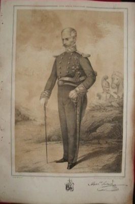 LITOGRAFIA MILITARES. FRANCISCO RUT...LIT. S. GONZALEZ. 39,5x26,5 CM.
