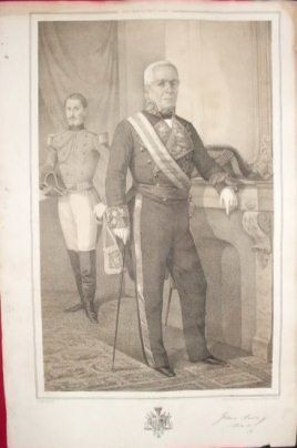 LITOGRAFIA MILITARES. JUAN ANTONIO PARDO. LIT. S. GONZALEZ. 39,5x26,5 CM.
