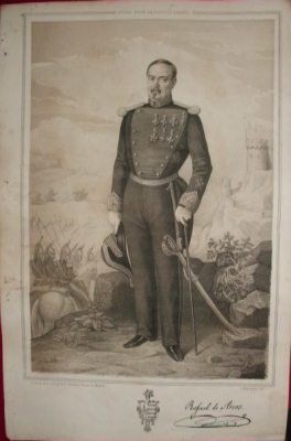 LITOGRAFIA MILITARES. RAFAEL DE ARCOS. LIT. S. GONZALEZ. 39,5x26,5 CM.