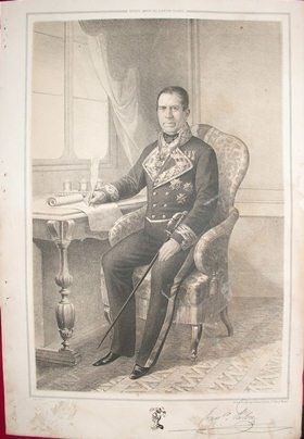 LITOGRAFIA MILITARES. FRANCISCO PALOU. LIT. S. GONZALEZ. 39,5x26,5 CM.