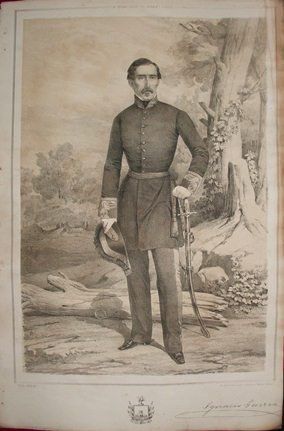 LITOGRAFIA MILITARES. IGNACIO GURREA. LIT. S. GONZALEZ. 39,5x26,5 CM.