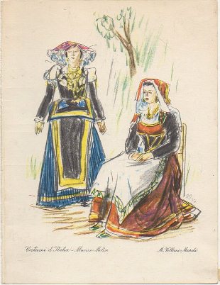 LAMINA DE MODA. COSTUMI D'ITALIA. ABRUZZO MOLISE