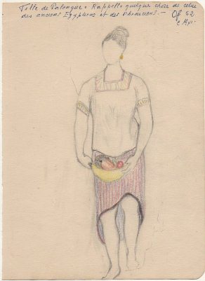 LAMINA DE MODA. DIBUJO BOCETO. FILLE DE PALENQUE