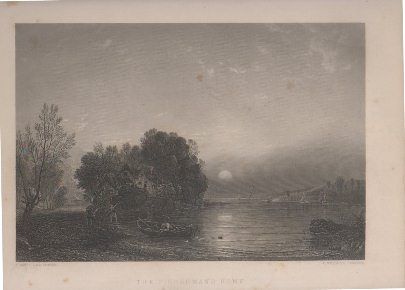 GRABADOS DE MARINA. THE FISHERMAN'S HOME. A. WILMORE, ENGRAVER