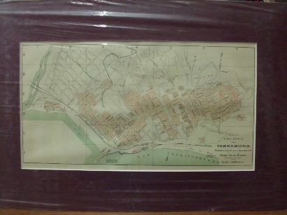 PLANO ANTIGUO DE LA CIUDAD DE TARRAGONA. ALBERTO MARTIN EDITOR. AÑO 1907