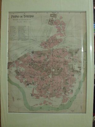 PLANO ANTIGUO DE LA CIUDAD DE TOLEDO. ALBERTO MARTIN EDITOR. AÑO 1907