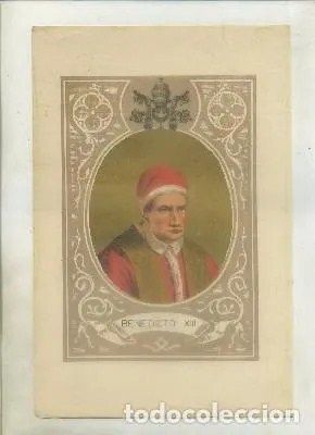 CROMOLITOGRAFIA DE PAPAS. BENEDICTO Xlll
