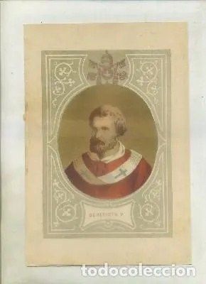 CROMOLITOGRAFIA DE PAPAS. BENEDICTO V