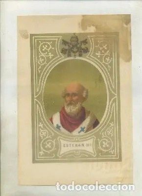 CROMOLITOGRAFIA DE PAPAS. ESTEBAN lll