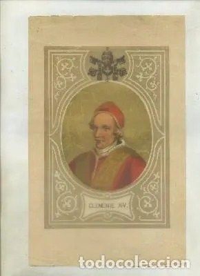 CROMOLITOGRAFIA DE PAPAS. CLEMENTE XlV