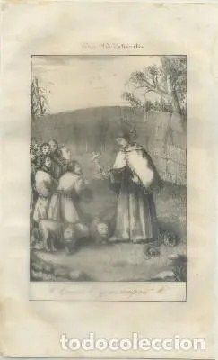 GRABADO MUJERES DE LA BIBLIA. LA HIJA DE JEFTE. AÑO 1850-60