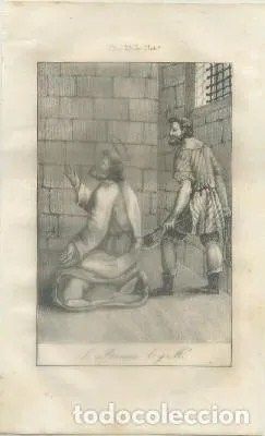 GRABADO MUJERES DE LA BIBLIA. LA CANANEA. AÑO 1850-60