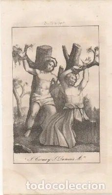 GRABADO MUJERES DE LA BIBLIA. AGAR. AÑO 1850-60