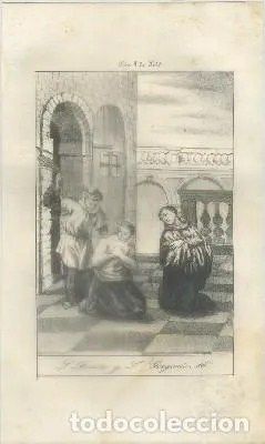 GRABADO MUJERES DE LA BIBLIA. JUDITH. AÑO 1850-60