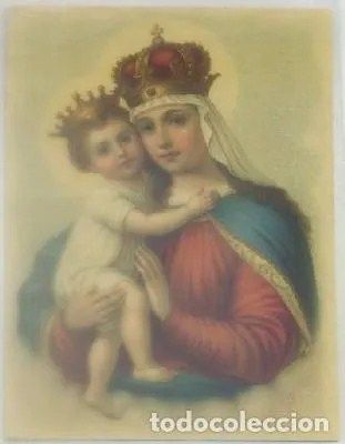 CROMOLITOGRAFIA RELIGIOSA: MARIA AUXILIADORA. AÑO 1900 APROX.