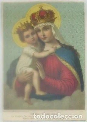 CROMOLITOGRAFIA RELIGIOSA: MARIA AUXILIADORA. AÑO 1900 APROX.