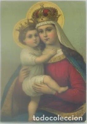 CROMOLITOGRAFIA RELIGIOSA: MARIA AUXILIADORA. AÑO 1900 APROX.