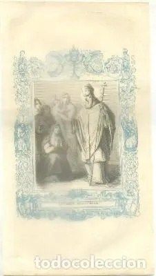 LITOGRAFIA RELIGIOSA: SAN EUSEBIO. OBISPO Y MARTIR