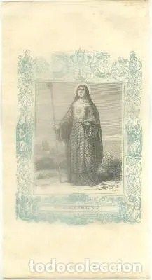 LITOGRAFIA RELIGIOSA: SANTA GERTRUDIS. LA MAGNA, VIRGEN