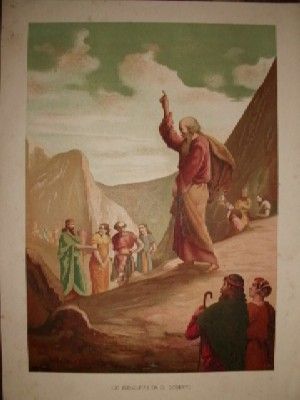 CROMOLITOGRAFIA RELIGIOSA: LOS ISRAELITAS EN EL DESIERTO