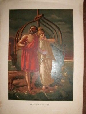 CROMOLITOGRAFIA RELIGIOSA: EL DILUVIO GRIEGO