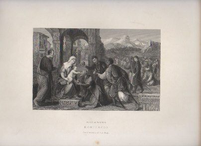 GRABADO RELIGIOSO. BONIFACION. THE ADORATION OF DE MAGI