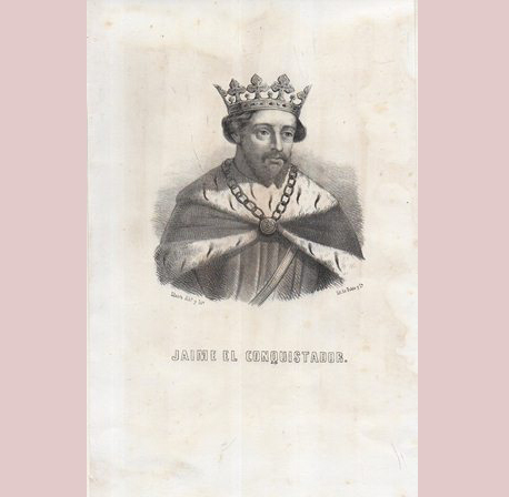 LITOGRAFIAS RETRATO. JAIME EL CONQUISTADOR