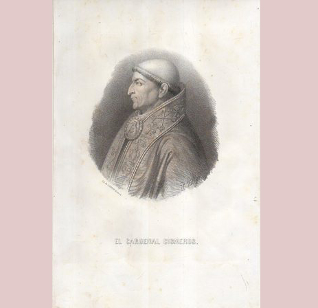 LITOGRAFIAS RETRATO. EL CARDENAL CISNEROS