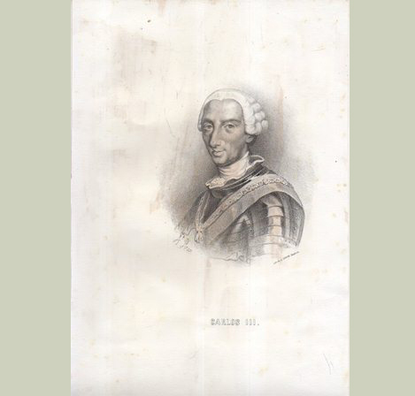 LITOGRAFIAS RETRATO. CARLOS  lll