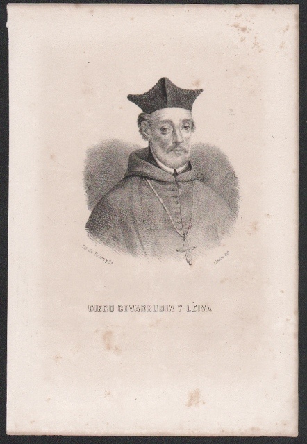 LITOGRAFIA DE DIEGO COVARRUBIA Y LEIVA AÑO 1850. TAMAÑO 32 X 21 CM.